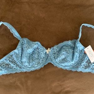 NWT: Gilligan & O’Malley Unlined Lace Bra 34C